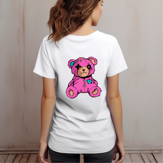 Twisted Pink T-Shirt White